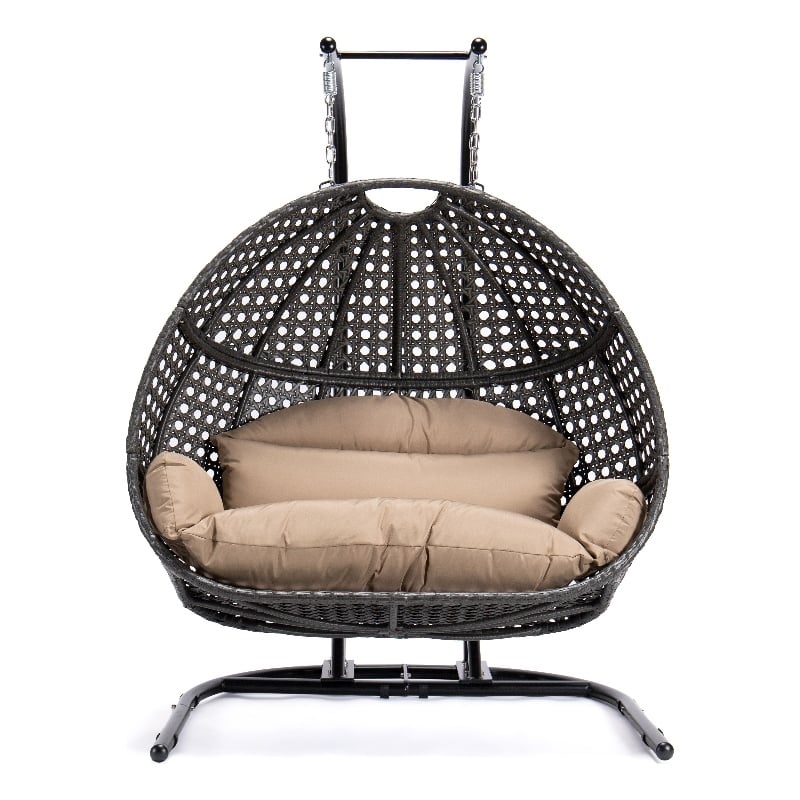 2-Person Wicker Hanging Swing Chair