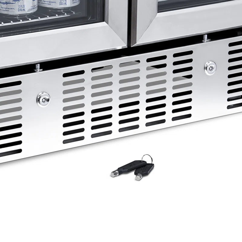 Newair 24” Built-in Dual Zone 18 Bottle and 58 Can Wine and Beverage Fridge in Stainless Steel