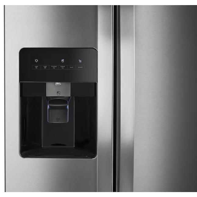 Whirlpool 24.6-cu ft Side-by-Side Refrigerator with Ice Maker (Fingerprint Resistant Stainless Steel)