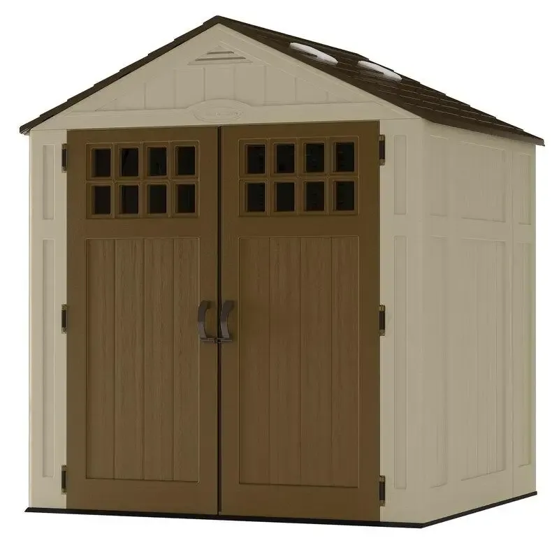 6'3" wide x 5'6" deep resin storage shed