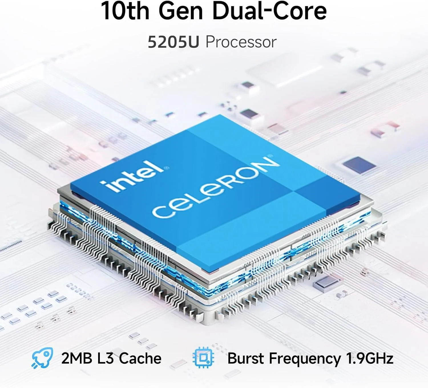 15.6 Inch Laptop with Office 365, 4GB RAM, 128GB Storage Expandable 1TB, 5205U Processor, HD Display, Windows 11 Laptops Computer, Wi-Fi 5, BT4.2, Numpad, Type-C, for Business and Students.