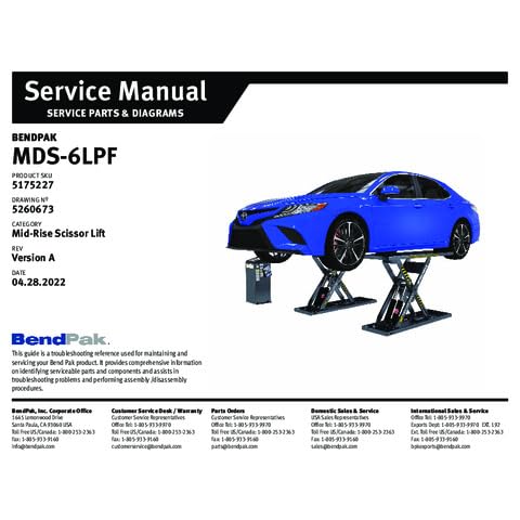 BendPak MDS-6LPF - 6,000lb Weight Capacity Flush Mount - Open Center Mid Rise Car/Vehicle/Automobile Lift Home/Shop/Garage/Mechanic