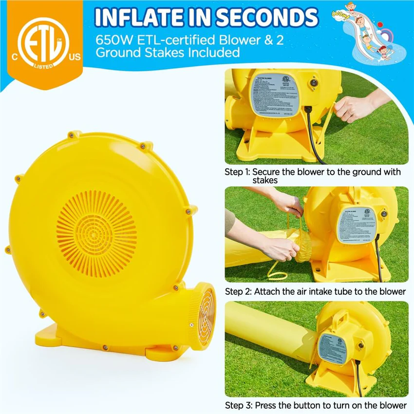 Yaheetech Dual Lane Inflatable Water Slide