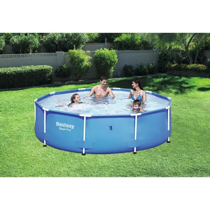 BESTWAY Piscine ronde Steel Pro Frame Pools - 305x305x76 cm - Bleu