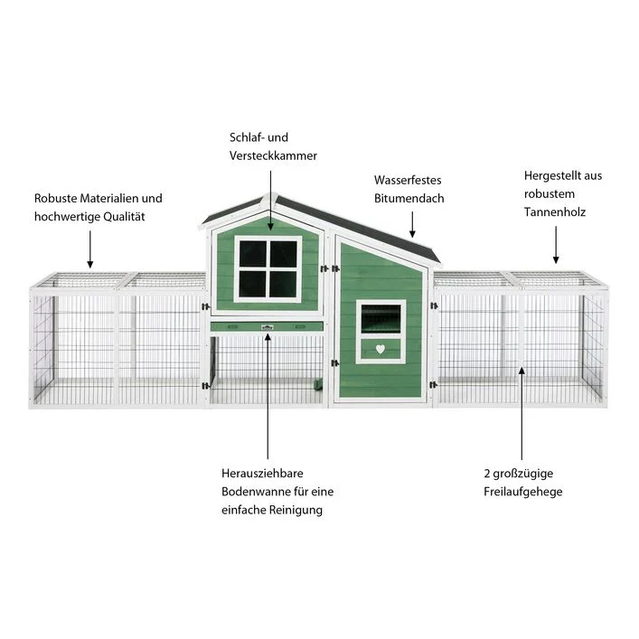 Dehner Lieblinge Nagerheim Tempio inkl. Freigehege Monumento, ca. B340/H120/T78 cm
