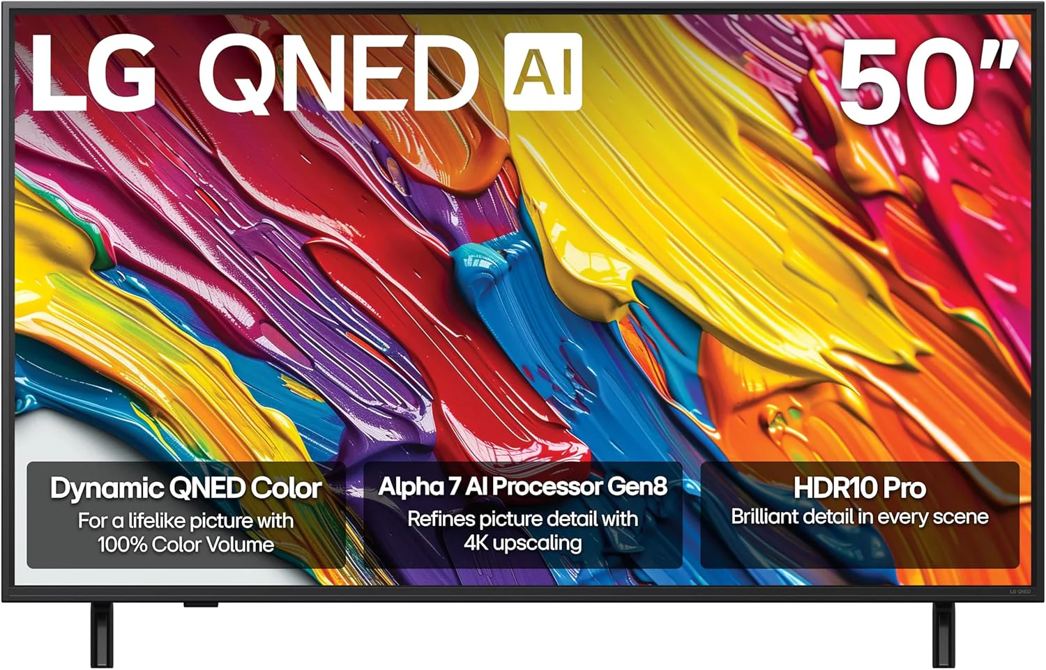 LG 43-Inch Class QNED AI 4K QNED82A Series Smart TV w/AI Sound, HDR10, 4K Super Upscaling, Filmmaker Mode, Wow Orchestra, Alexa Built-in (43QNED82AUA, 2025)