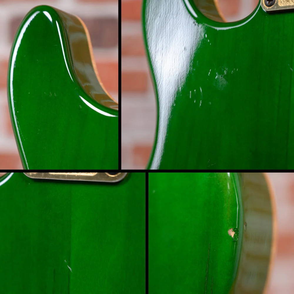 B.C. Rich USA Custom Shop Telecaster One-Off Birdseye Maple Top Transparent Green 1990 w/OHSC