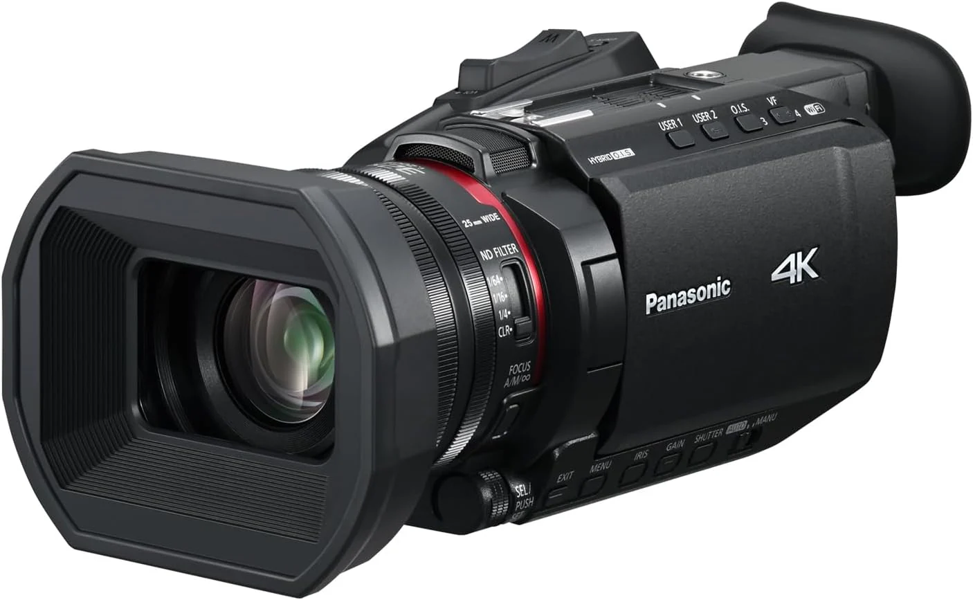 Panasonic X2100 4K Camcorder for Directors, Wide Angle Telephoto Lens with 24X Zoom, Hybrid O.I.S.,Lightweight Heat Dispersing Design, Detachable Handle - HC-X2100