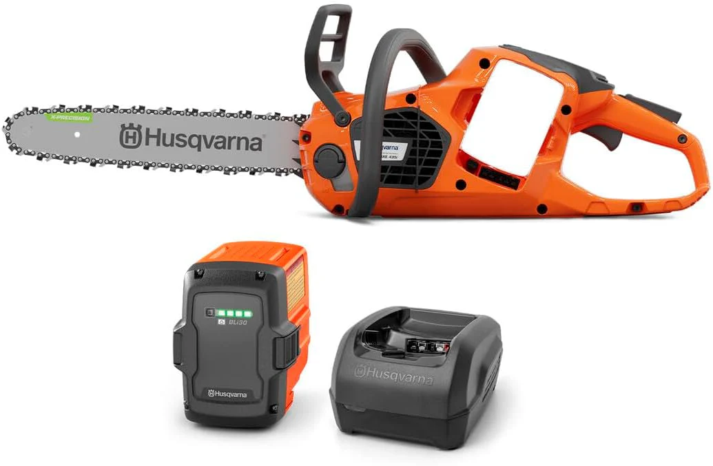 Husqvarna 435i Battery Chainsaw, 16-Inch Cordless Electric Chainsaw with 7.5 Ah Battery and Charger Included
