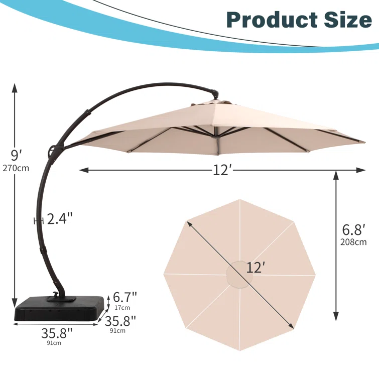 Ebonique Cantilever Umbrella with Base Included  Ebonique Cantilever Umbrella with Base Included  Ebonique Cantilever Umbrella with Base Included  Ebonique Cantilever Umbrella with Base Included  Ebonique Cantileve