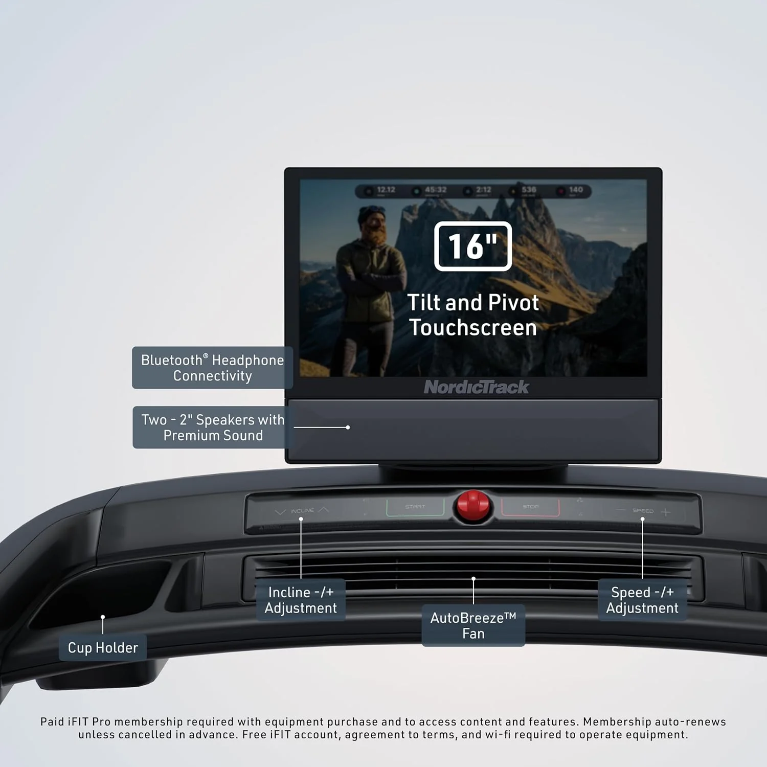 NordicTrack Commercial Series: Premium Foldable Treadmills, Incline & Decline, iFIT Membership Required to Access iFIT Content & Features