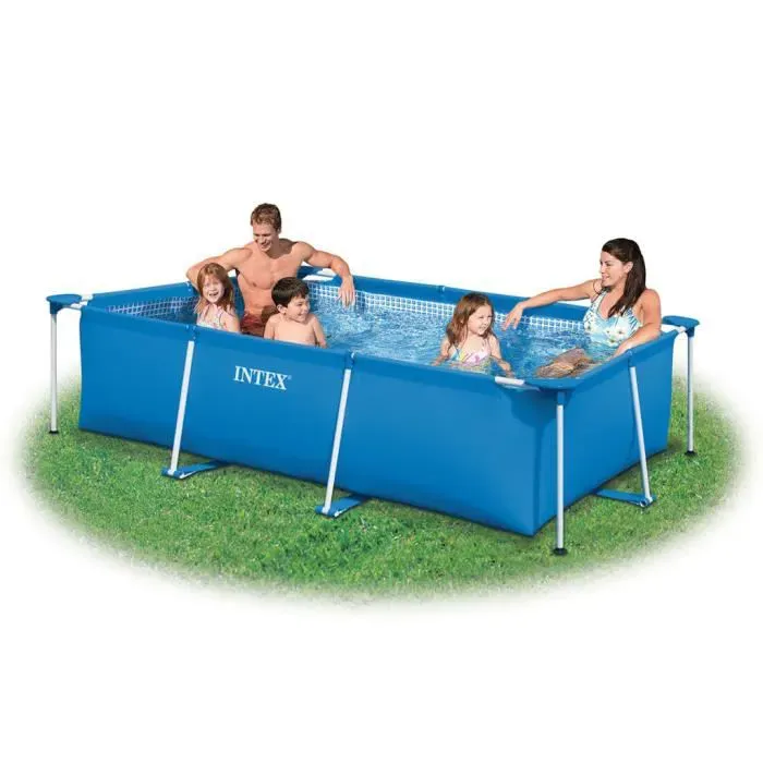 INTEX Piscine rectangle tubulaire en métal Frame Junior - 3 x 2 x 0.75 m