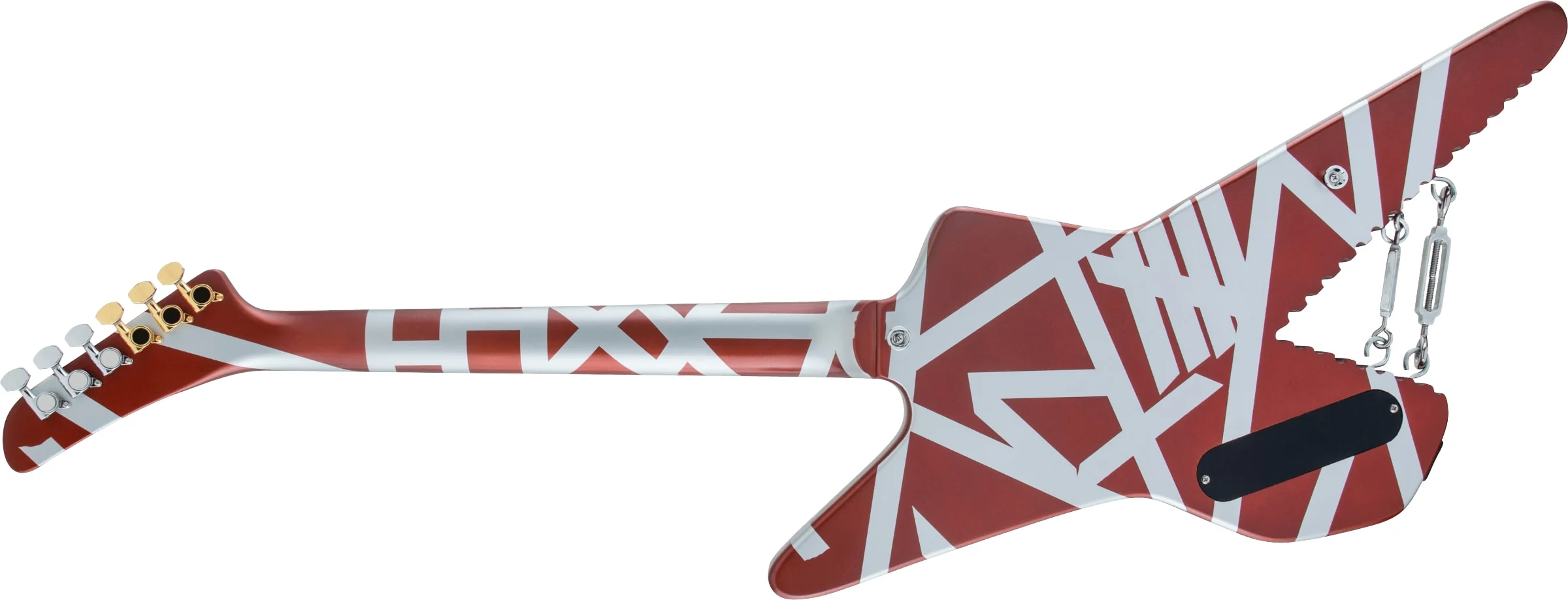 EVH Striped Series Shark Burgundy/Silver Stripes 2024 w/Original Gigbag