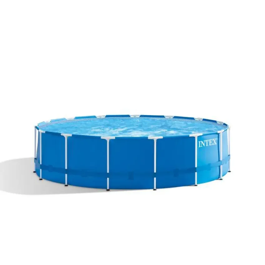 Intex - 28242NP - Kit piscine metal frame ronde tubulaire &oslash; 4,57 x 1,22m