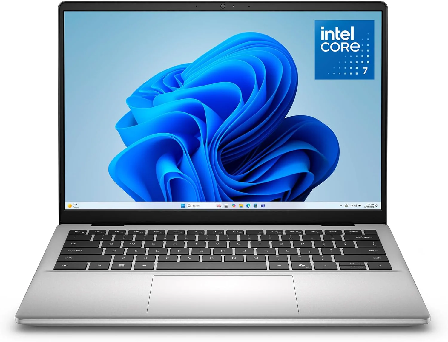 Dell 14 Laptop DC14250-14.0-inch FHD+ Anti-Glare 300 nits Display, Intel Core 7 150U Processor, Intel Graphics, 16GB RAM, 1TB SSD, English AI Backlit Keyboard, Fingerprint Reader - Silver Metal