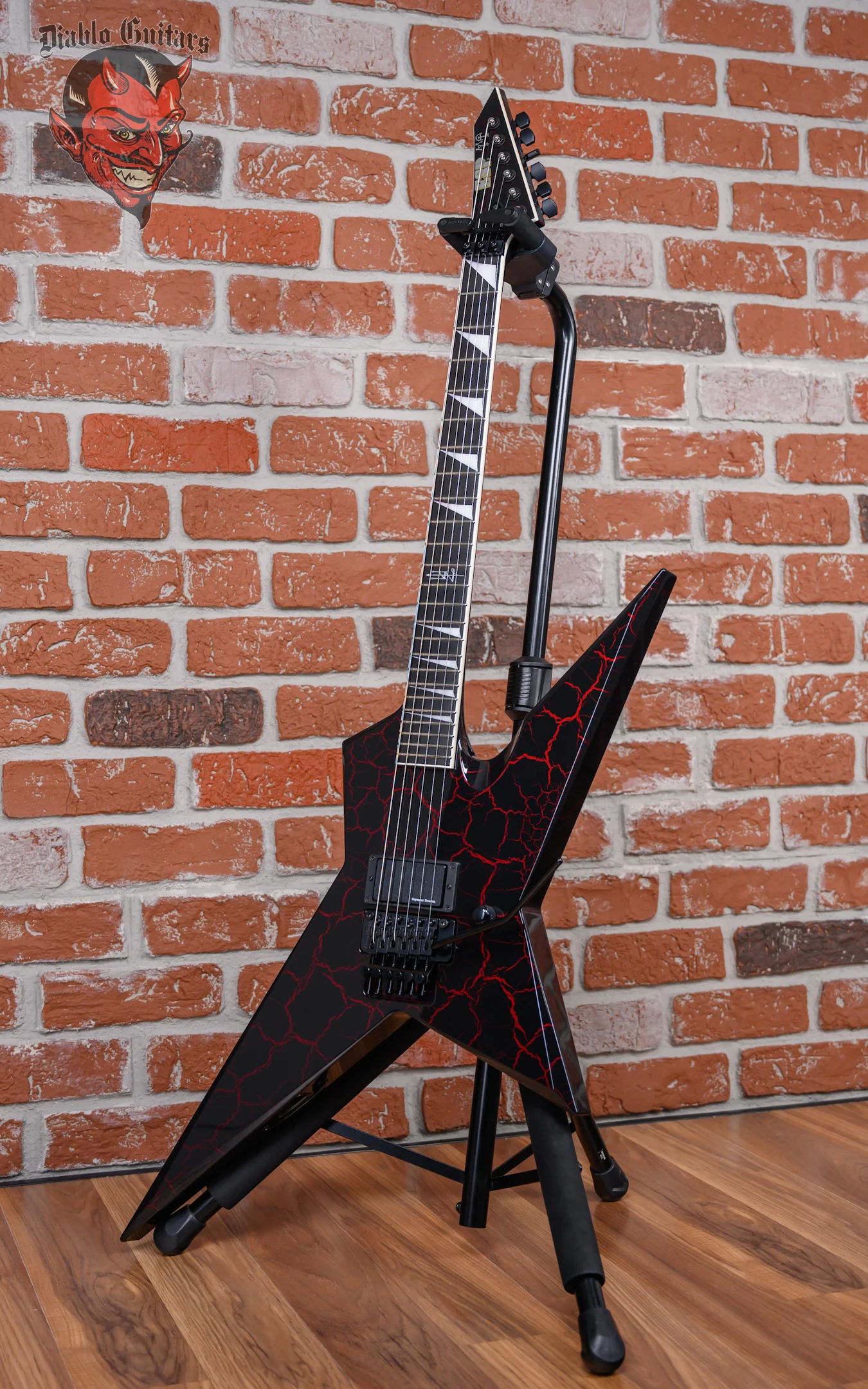 ESP Custom Shop Sammy Duet Random Star Signature Model Metallic Candy Apple Red Crackle Under Pearl Black 2025 w/OHSC