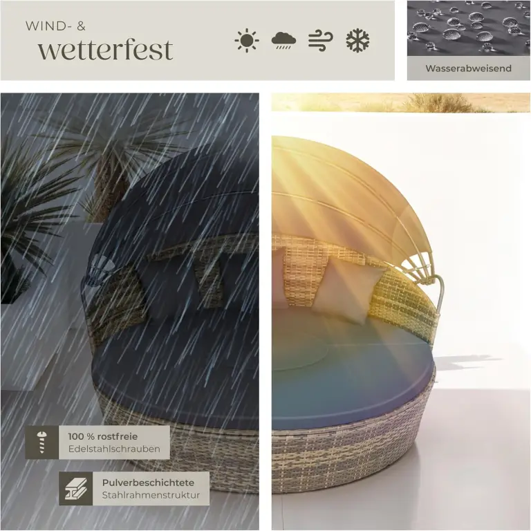 Lounge shell sun island outdoor weatherproof