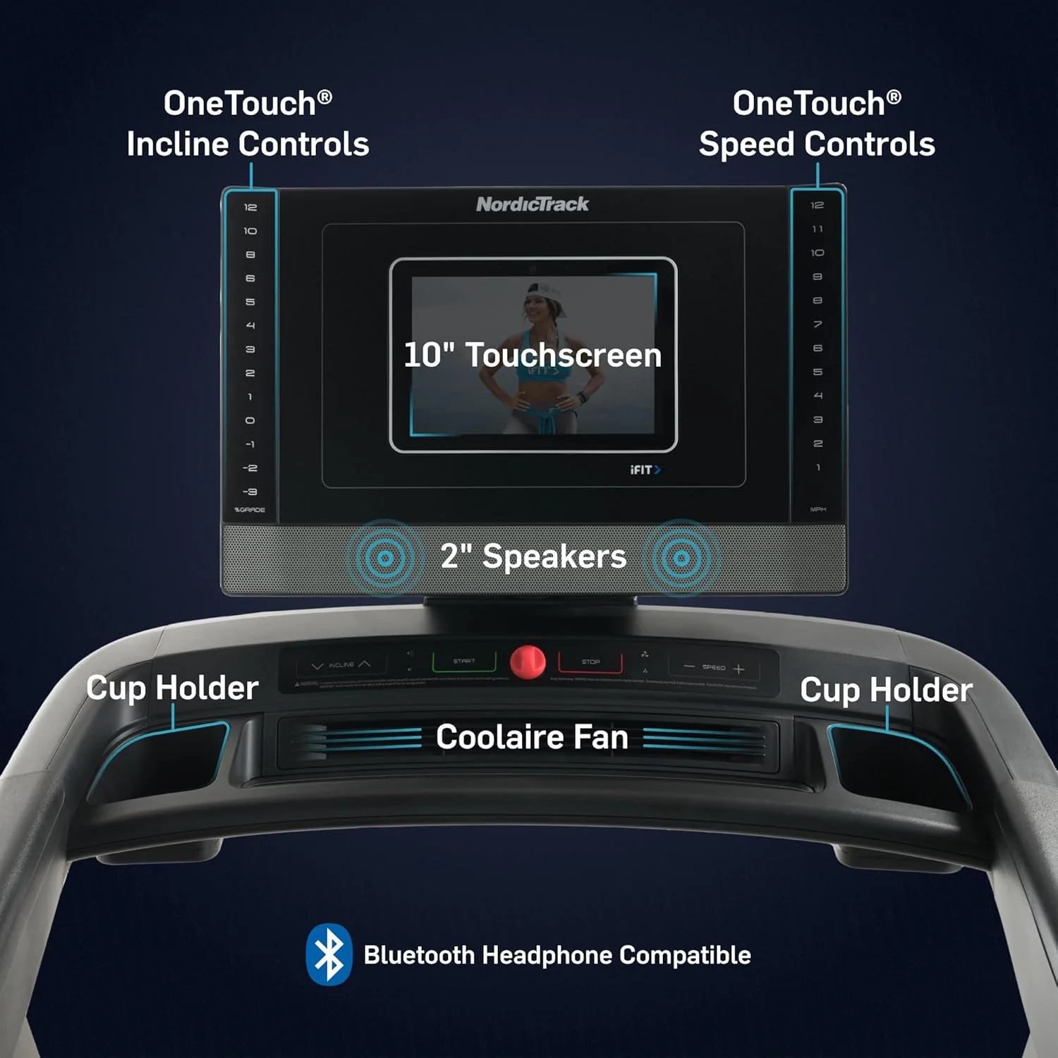 NordicTrack Commercial Series: Premium Foldable Treadmills, Incline & Decline, iFIT Membership Required to Access iFIT Content & Features