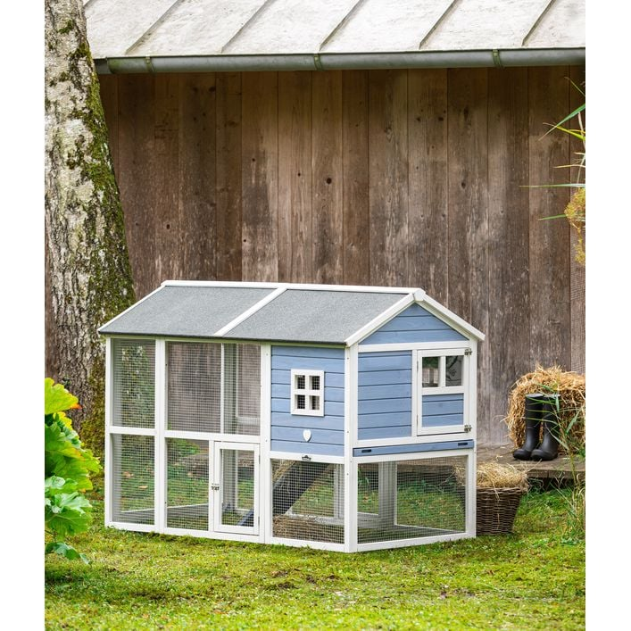 Dehner Lieblinge XXL Nagerheim Funny Flocke, hellblau, ca. B170/H120/T99 cm