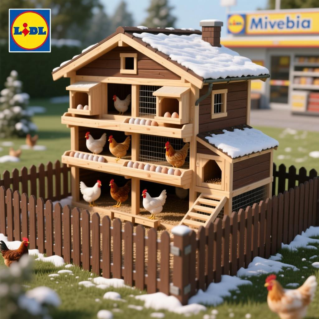 Miweba MyAnimal Hühnerstall MH-15 XXL | 186x146x147 cm - Für 7 Hühner - Nistkasten mit Freilaufgehege - Sitzstange - Winterfest - 2 Ebenen - Hühnerhaus mit Eiablage - Kiefernholz - Voliere