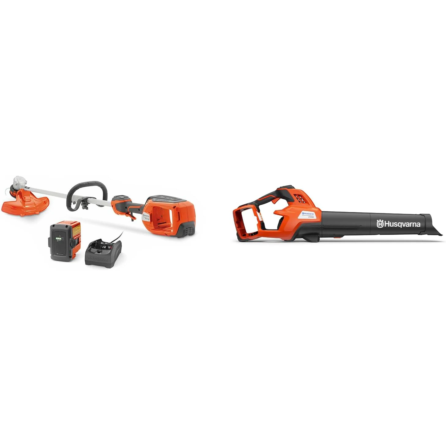 Husqvarna Weed Eater 320iL String Trimmer and 230iB Leaf Blower Bundle, Trimmer and Blower Combo with 4 Ah B140 Battery and 40-C80 Charger Included