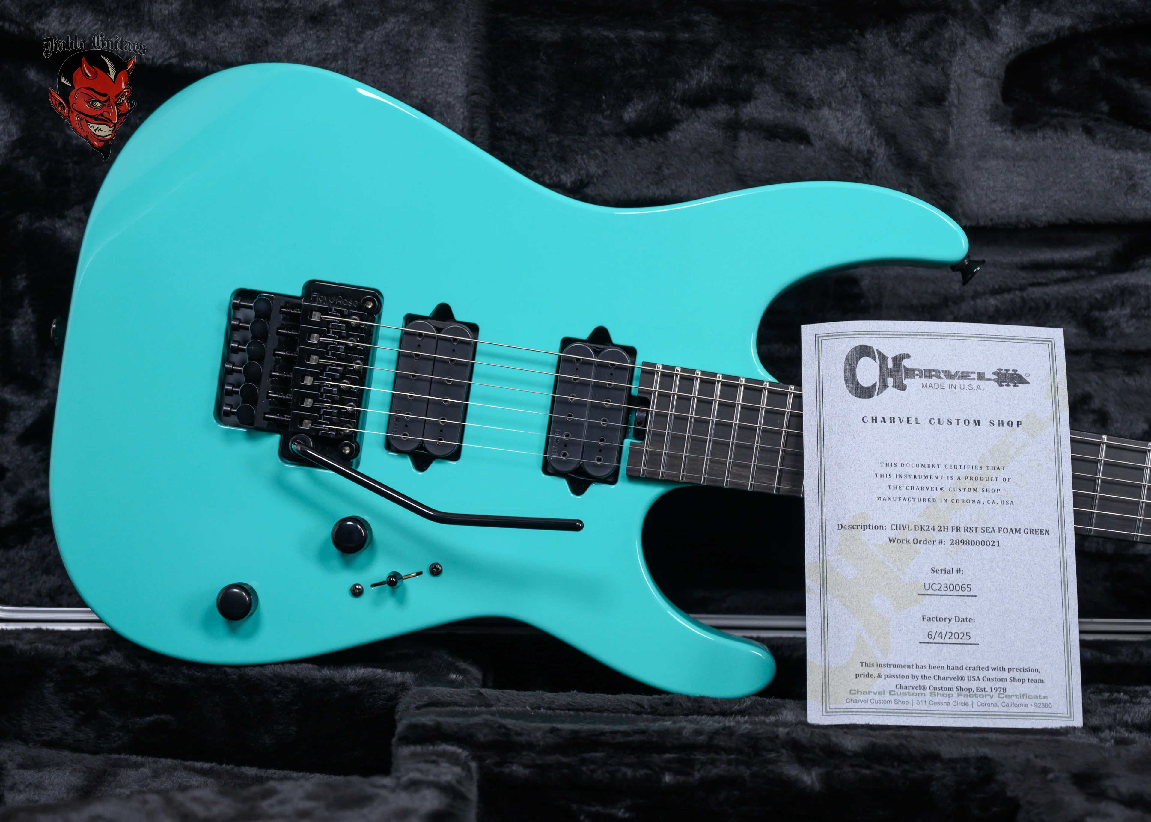 Charvel USA Custom Shop DK24 2H FR Roasted Seafoam Green 2025 w/OHSC