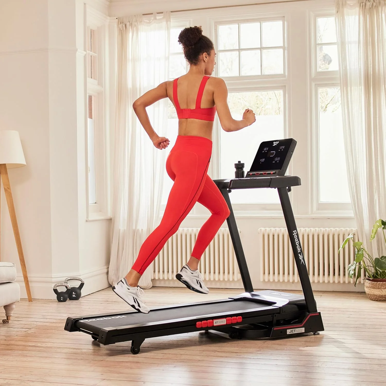 Reebok Jet 100Z Treadmill with Incline, Foldable, Bluetooth, Walking or Running, 2.0 HP, 11 MPH, 242 lb. Capacity