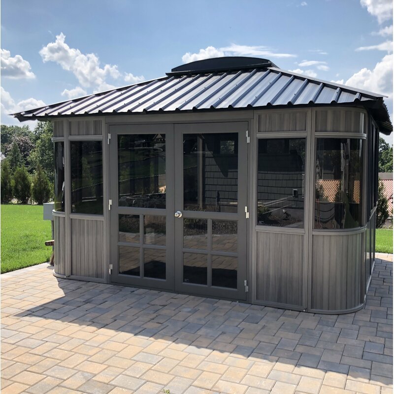 Colorado 13.5 Ft. W x 11.5 Ft. D Aluminum Patio Gazebo Gazebo