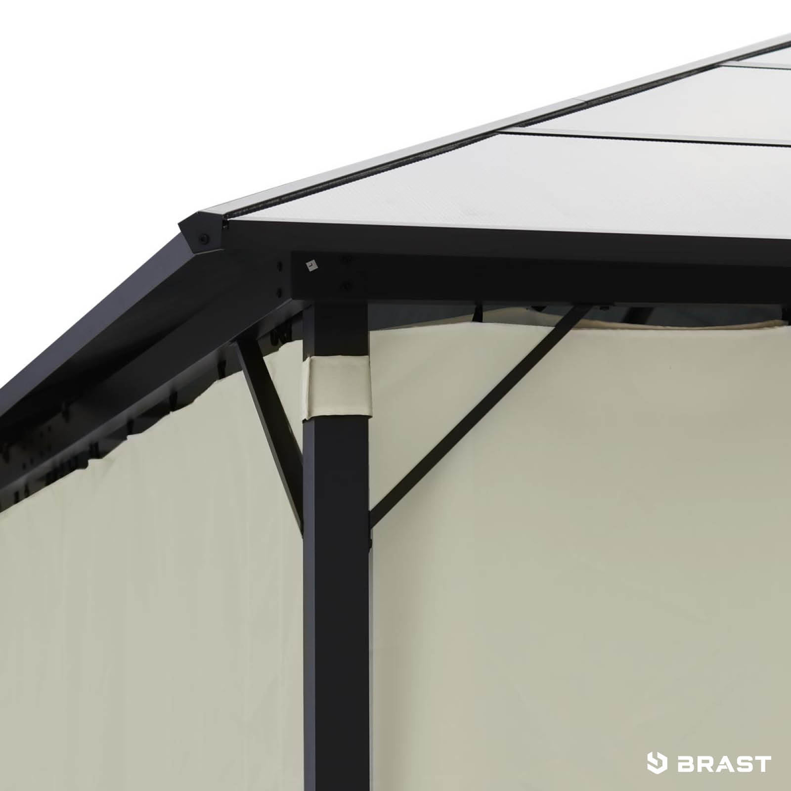 BRAST Alu Pavillon PREMIUM 3,6x4,8m beige