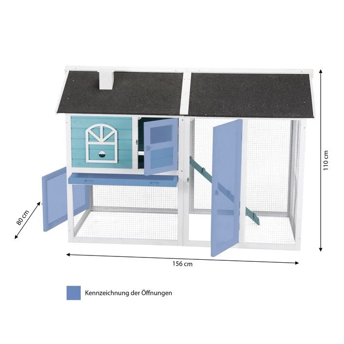 Trixie Kleintierstall mit Freilaufgehege, ca. B156/H110/T80 cm