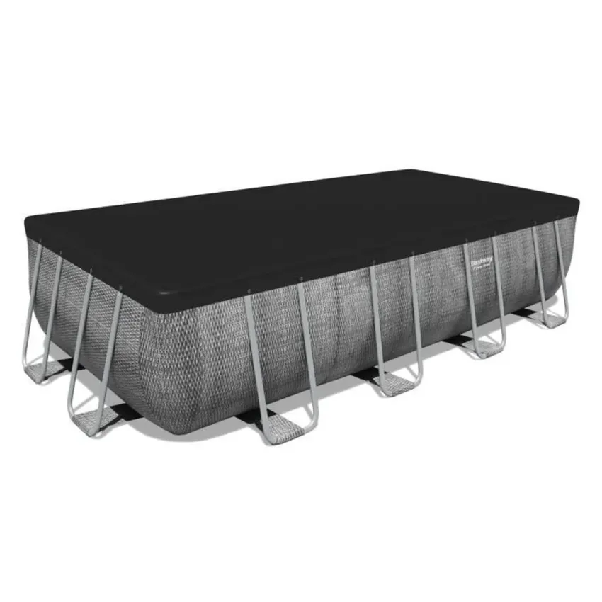Kit Piscine hors sol tubulaire BESTWAY Power Steel&trade;- 488 x 244 x 122 cm - Rectangulaire (Avec &eacute;chelle, b&acirc;che, &eacute;purateur &agrave; cartouche)