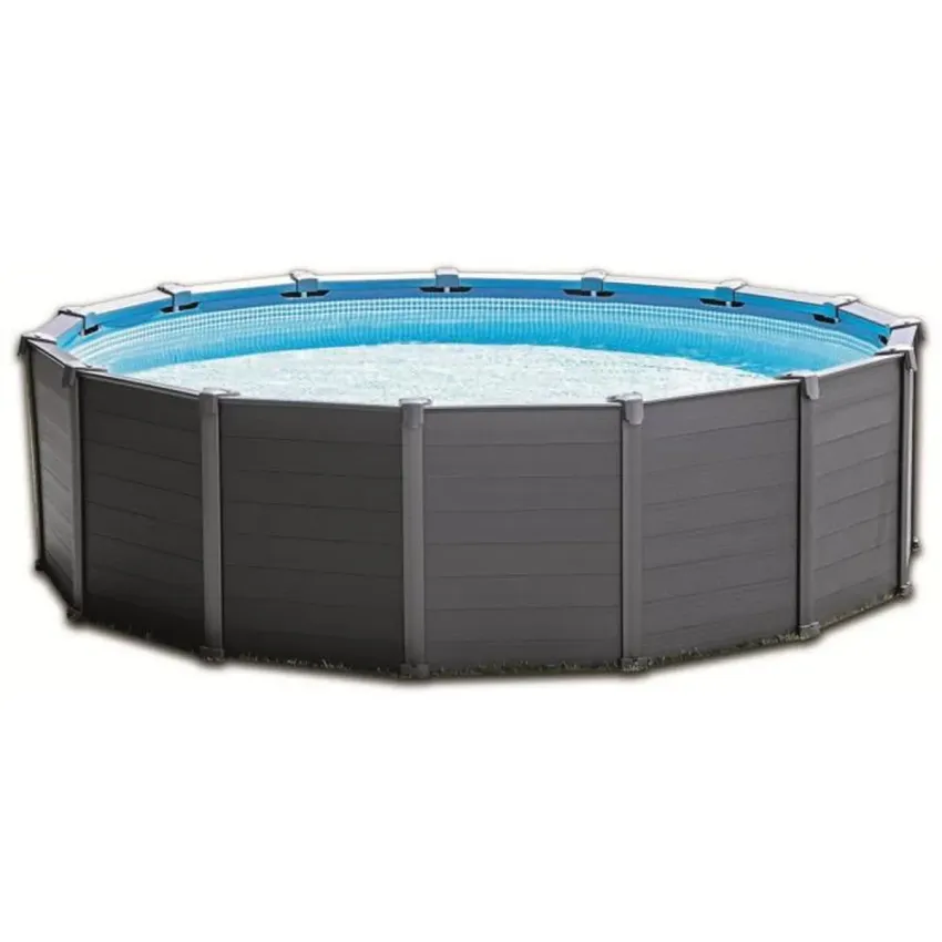 INTEX Kit piscine en r&eacute;sine - graphite - &Oslash;4,78 x H1,24m