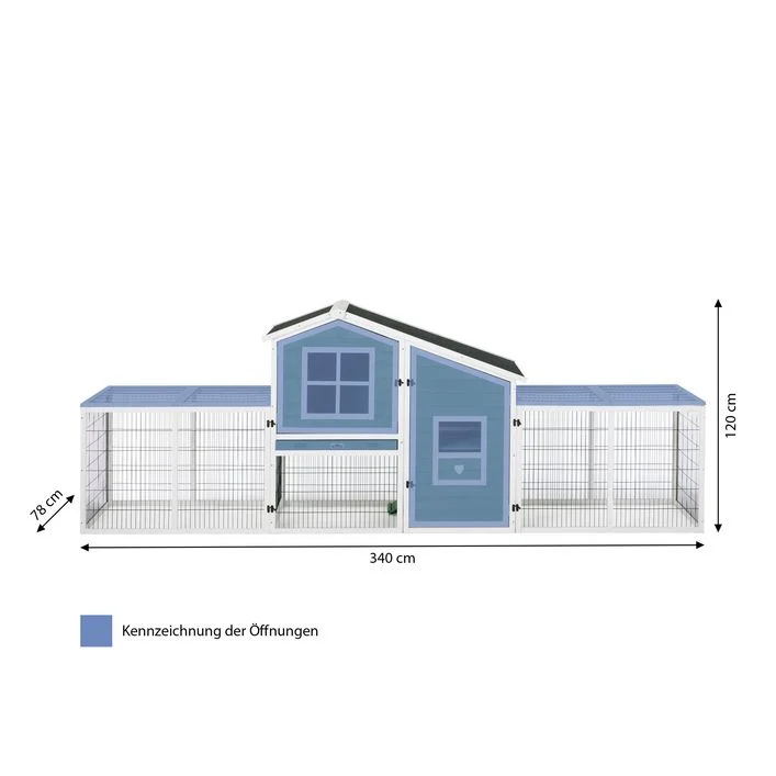 Dehner Lieblinge Nagerheim Tempio inkl. Freigehege Monumento, ca. B340/H120/T78 cm