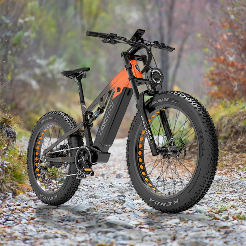 Lankeleisi RV800 Plus 750W Bafang Motor 26" Fat Bike Fully E-Mountainbike 20Ah Samsung Akku E-MTB