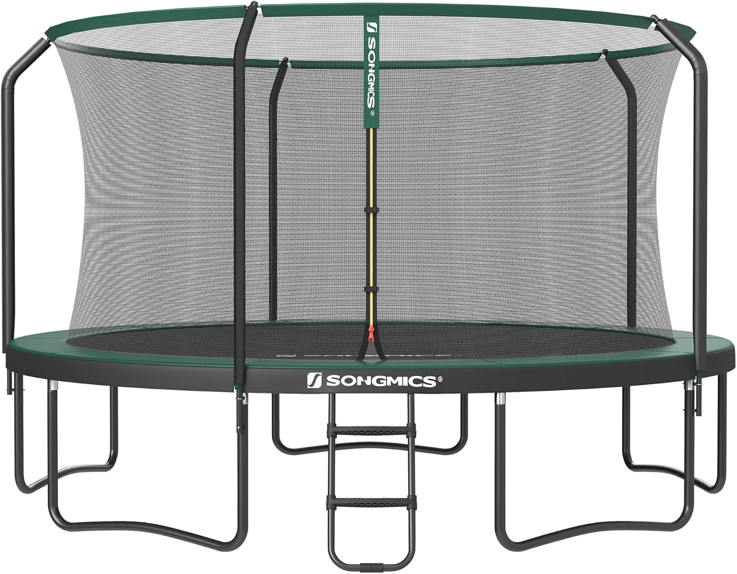 SONGMICS Outdoor Trampoline Ø 427 cm, Round Garden Trampoline with Safety Net and Ladder, Edge Cover, Padded Frame, for Children