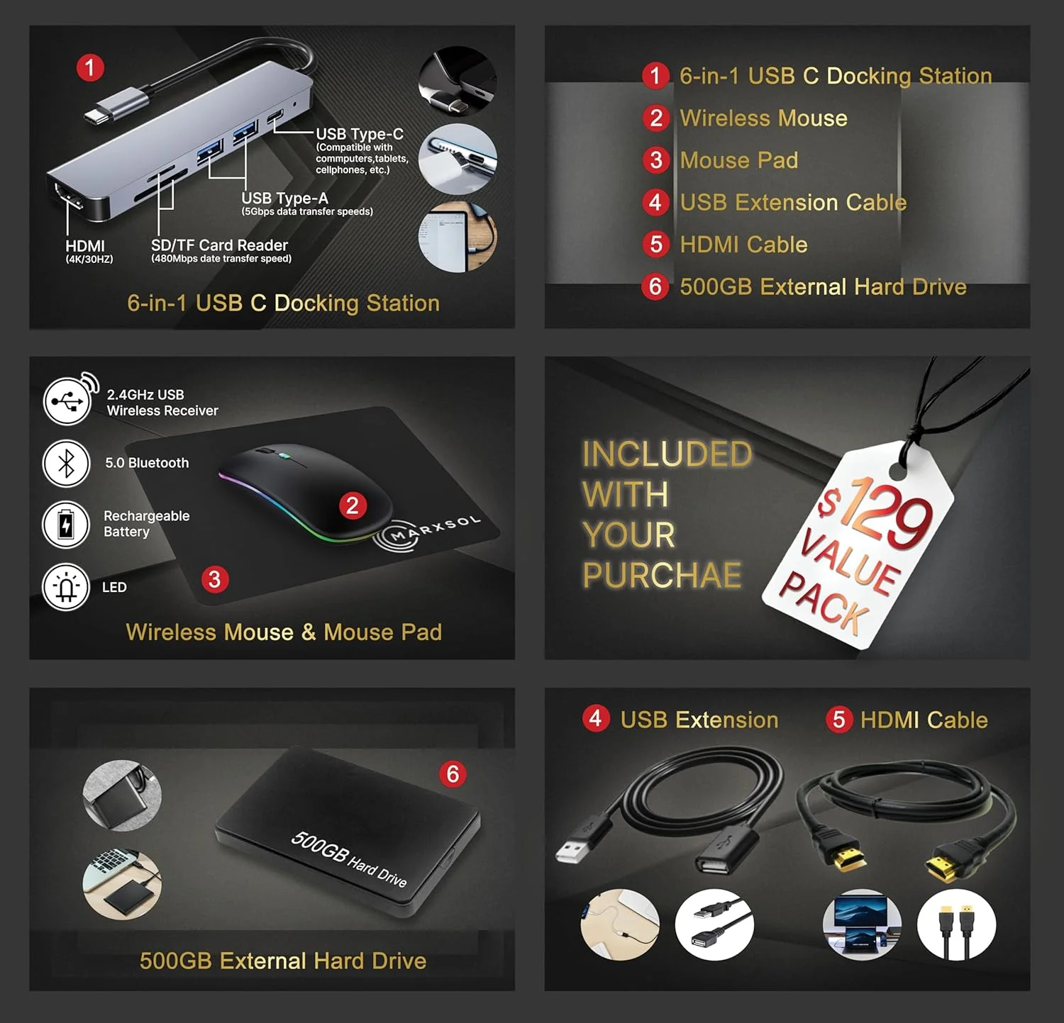 HP Laptop Computer 2025 Portable Slim, 14” HD Display, 8-Core Intel Core i3, 16GB RAM, 1TB Storage (500GB SSD + 500GB Ext), Wi-Fi 6, Long Battery, MarxsolAccessory, Win 11 Pro Lifetime Office 2024