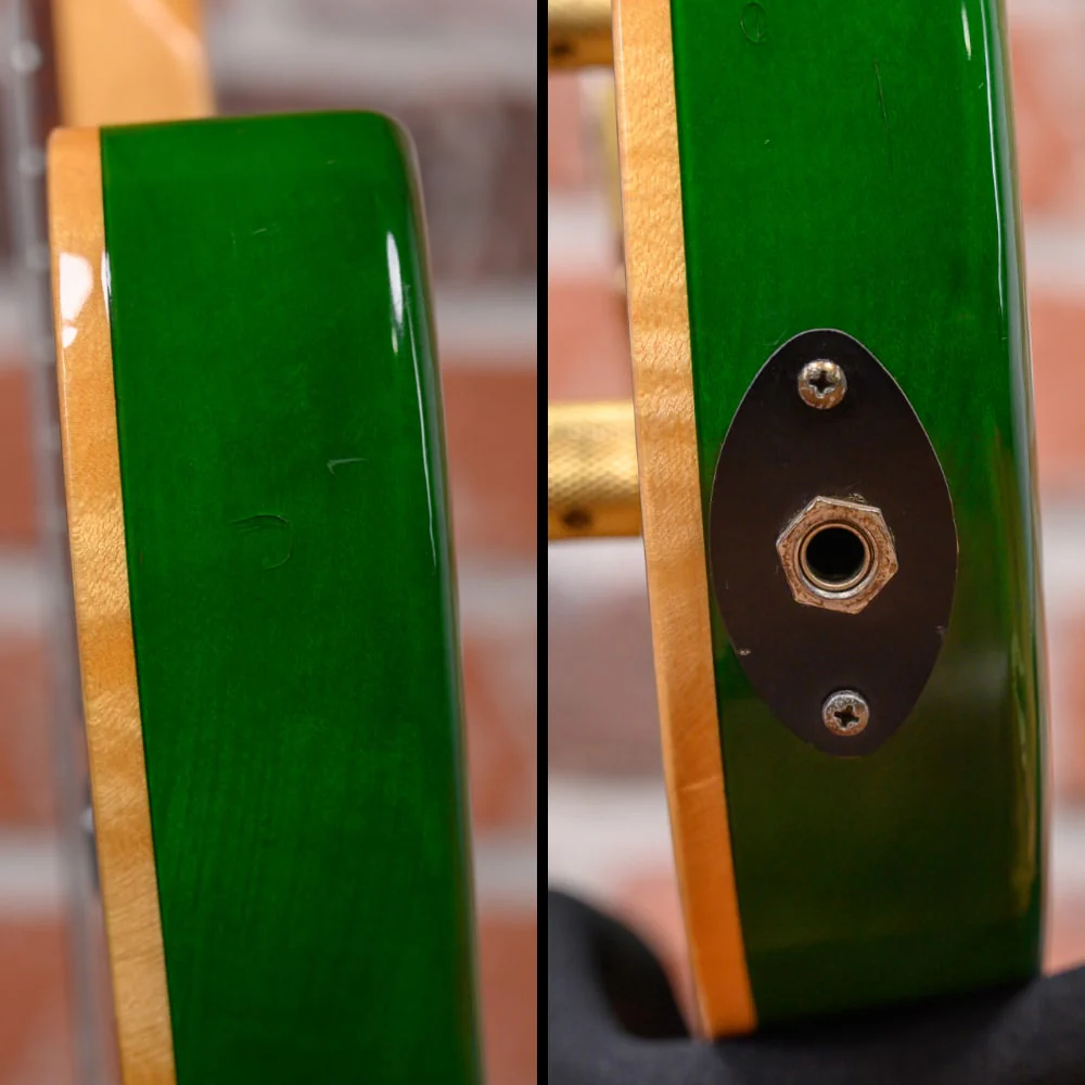 B.C. Rich USA Custom Shop Telecaster One-Off Birdseye Maple Top Transparent Green 1990 w/OHSC