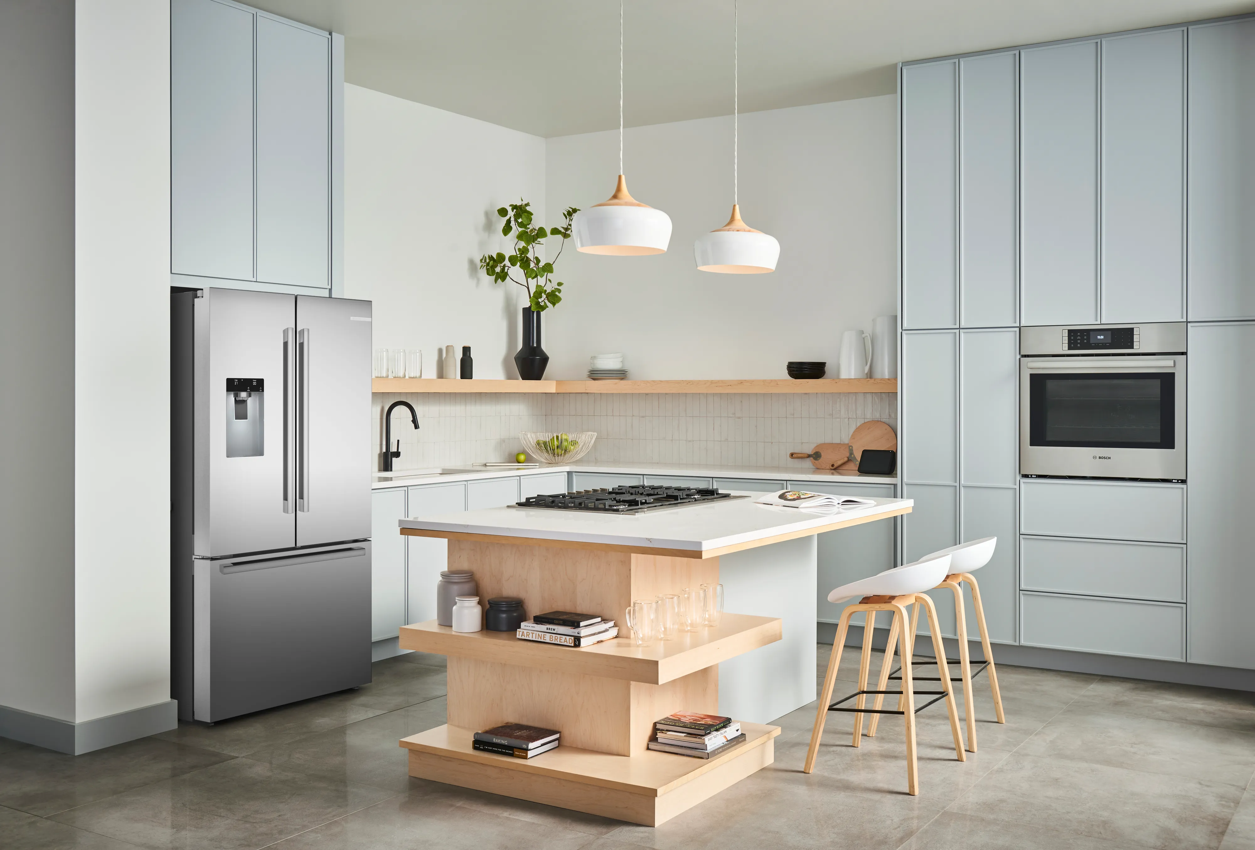 Bosch B36FD52SNS 500 Series French Door Bottom Mount Refrigerator 36'' Stainless steel (with anti-fingerprint), Total No Frost