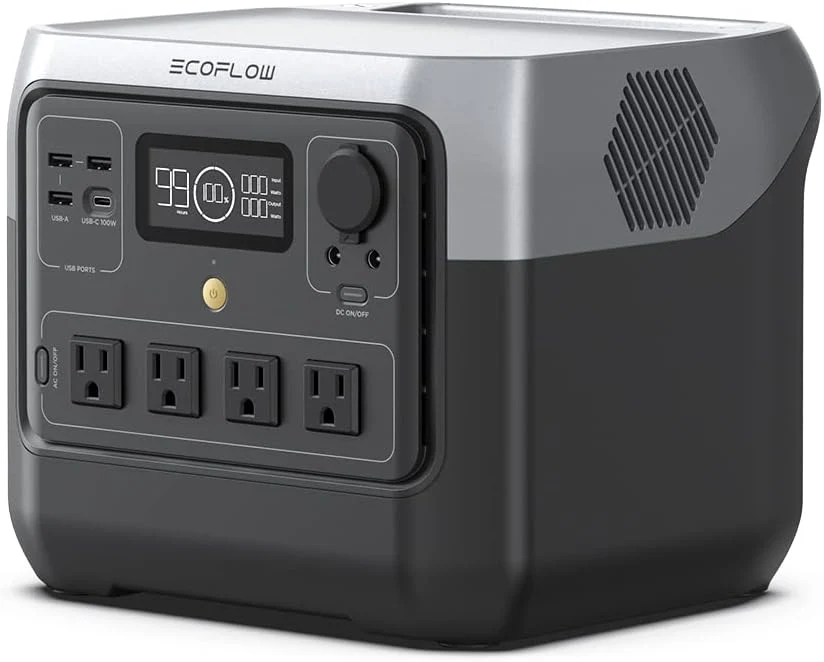 EF ECOFLOW Portable Power Station RIVER 2 Pro, 768Wh LiFePO4 Battery, 70 Min Fast Charging, 4X800W (X-Boost 1600W) AC Outlets, Solar Generator for Outdoor Camping/RVs/Home Use Black