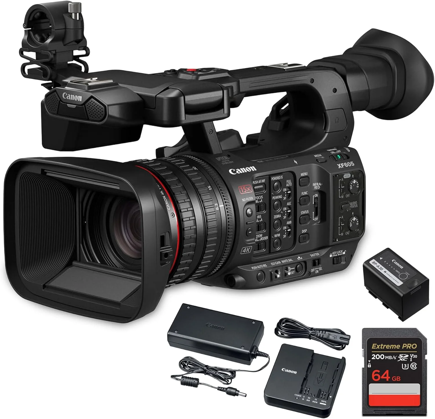Canon XF605 UHD 4K HDR Pro Camcorder – 1