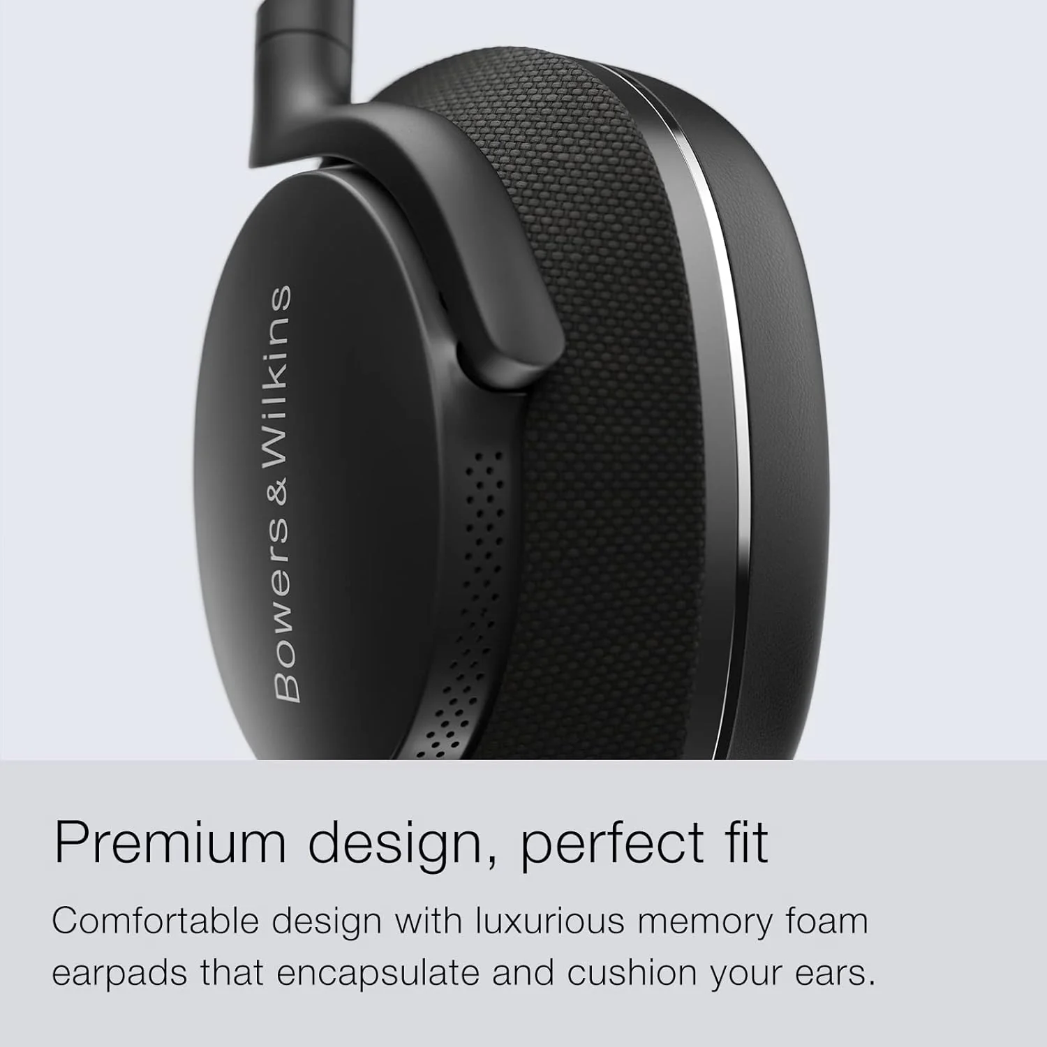 Bowers & Wilkins Px7 S2 Over-Ear Headphones - Advanced Noise Cancellation, Technical Fabrics, 30-Hour Battery Life, 15-Min Quick Charging, Black
