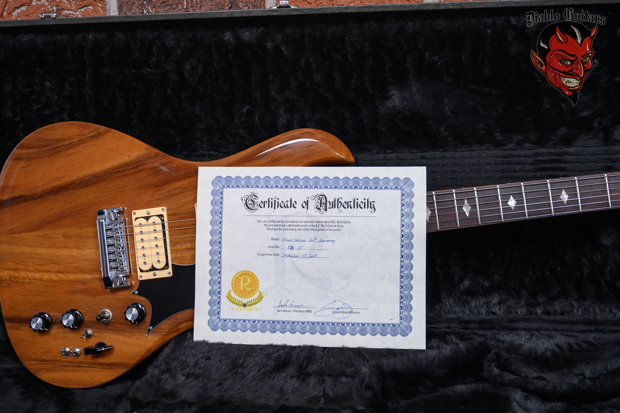 B.C. Rich Limited Edition 40th Anniversary Eagle Deluxe #15 of 40 Natural 2009 w/OHSC