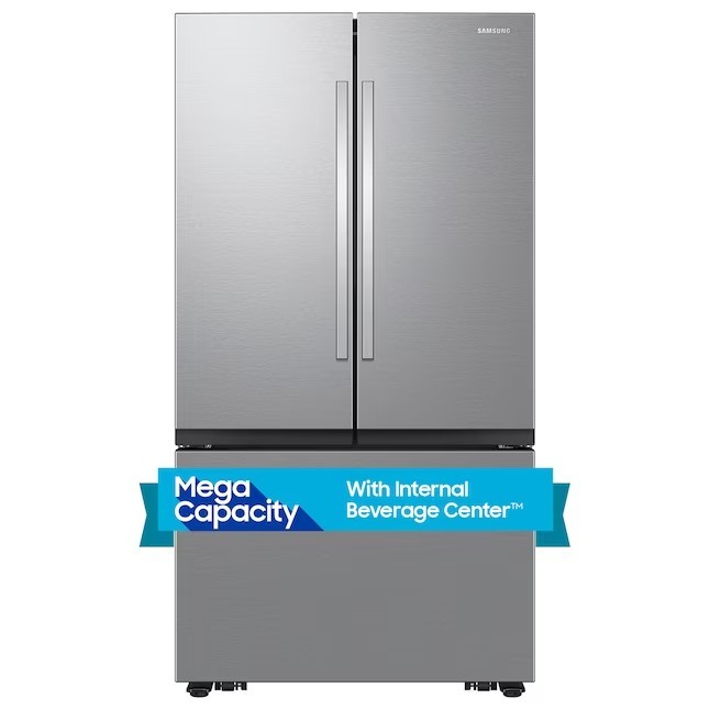 Samsung Mega Capacity 31.5-cu ft Smart French Door Refrigerator with Dual Ice Maker (Fingerprint Resistant Stainless Steel) ENERGY STAR