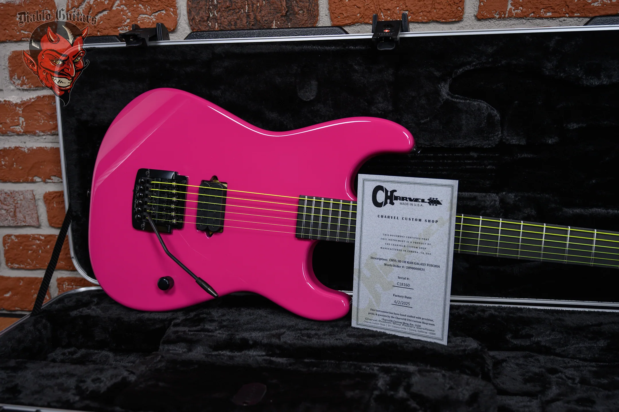 Charvel USA Custom Shop San Dimas 1H KAH Galaxy Fuchsia 2025 w/OHSC