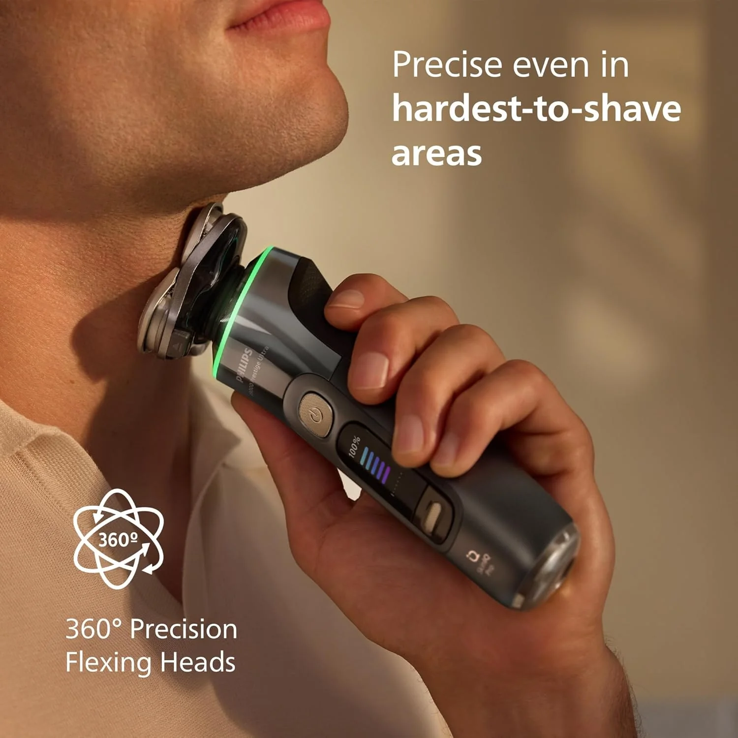 Philips Shaver i9000 Prestige Ultra, Wet & Dry Electric Shaver, Dark Slate, Skin IQ Pro Technology, Triple Lift & Cut System, 360 Rotating NanoTech Precision Blades, 5 Shaving Modes, Model XP9402/31
