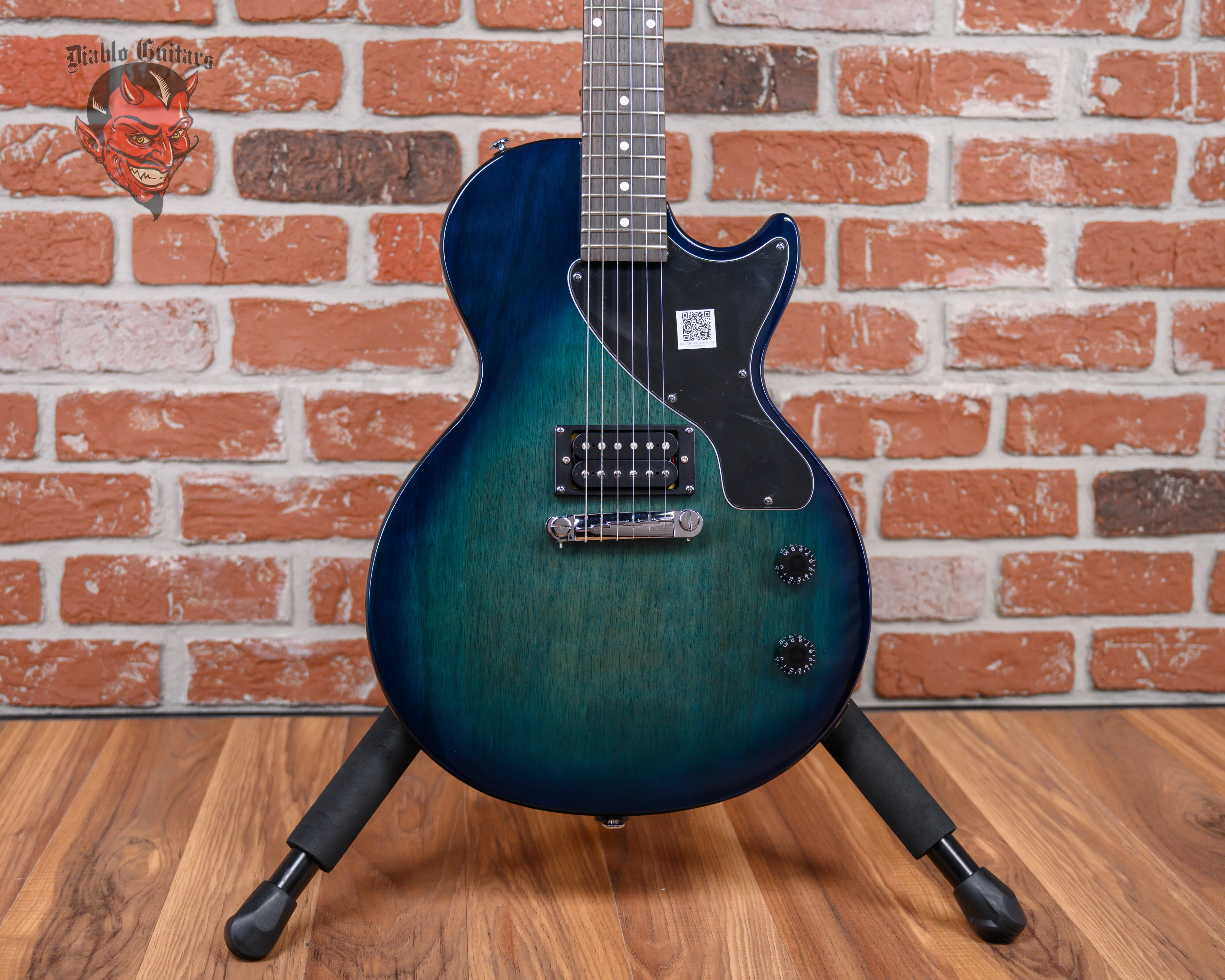 Epiphone Les Paul Jr. Transparent Blue Burst 2015 w/OHSC