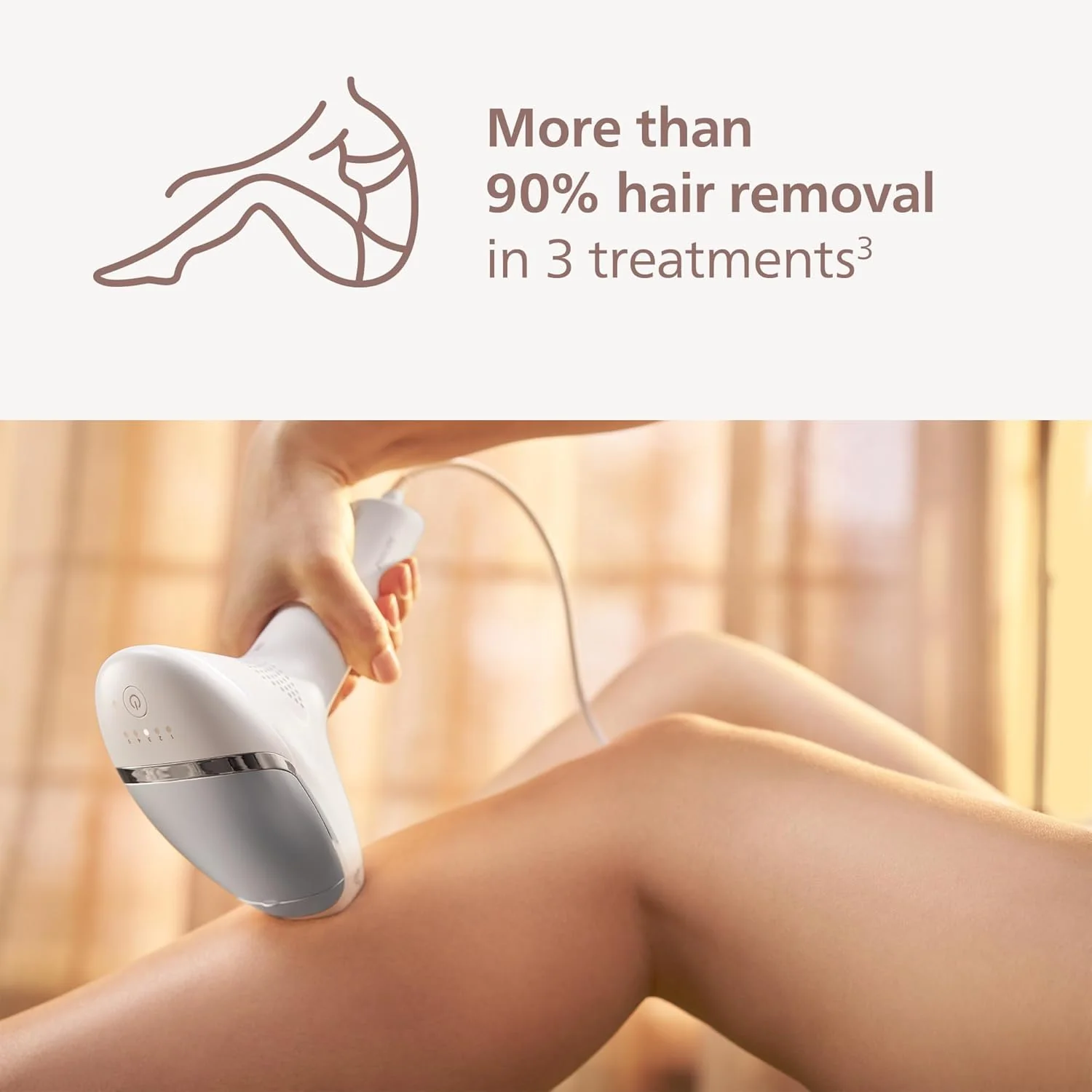 Philips Lumea 7000 Series IPL Hair Removal Device, Permanent Laser Hair Reduction for Women & Men, Easy and Comfortable Use at Home, SenseIQ, Uniquely Curved Attachment for Body, BRI931/03