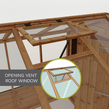Mercia 12 x 6 Tongue and Groove Combi Greenhouse and Wooden Storage Shed