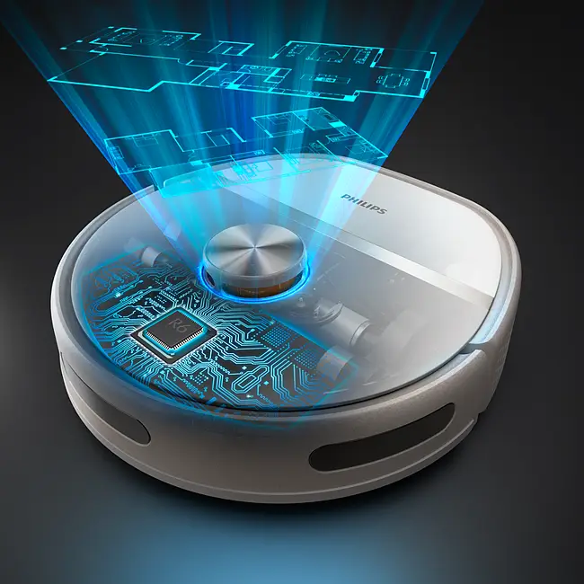 Philips XU6500/82 6000 Series R6 Slim Auto Wash Robot Vacuum