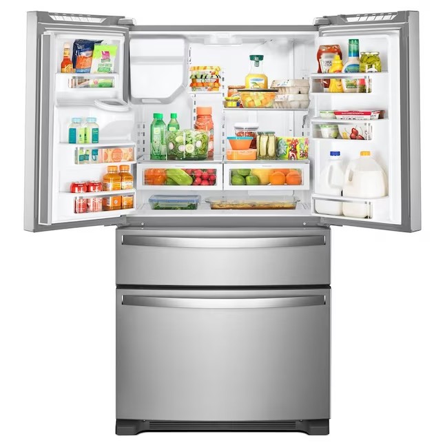 Whirlpool 24.5-cu ft 4-Door French Door Refrigerator with Ice Maker (Fingerprint Resistant Stainless Steel) ENERGY STAR